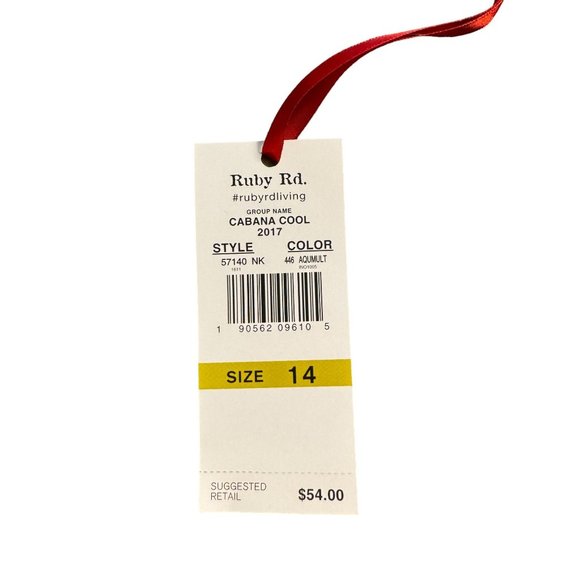 Ruby Red Cabana Cool Blouse Women Size 14 - Picture 8 of 8